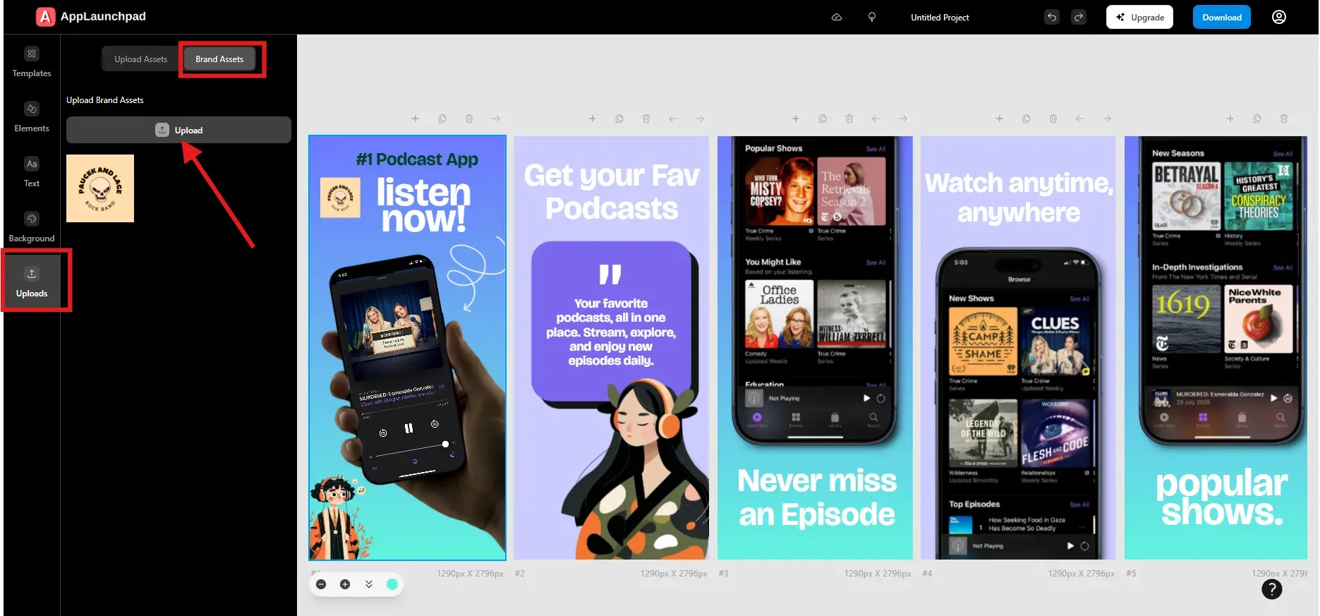 Add Brand Logo On App Store Screenshots In AppLaunchpad