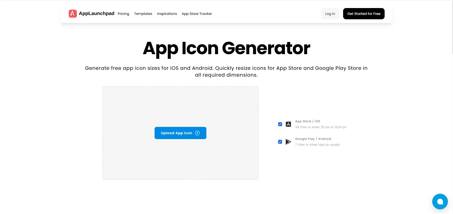 App icon generator on AppLaunchpad