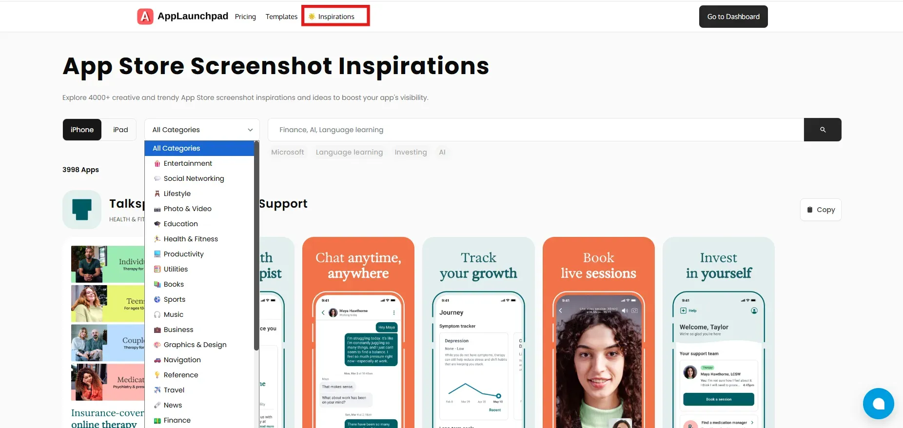 App store screenshots inspiration gallery