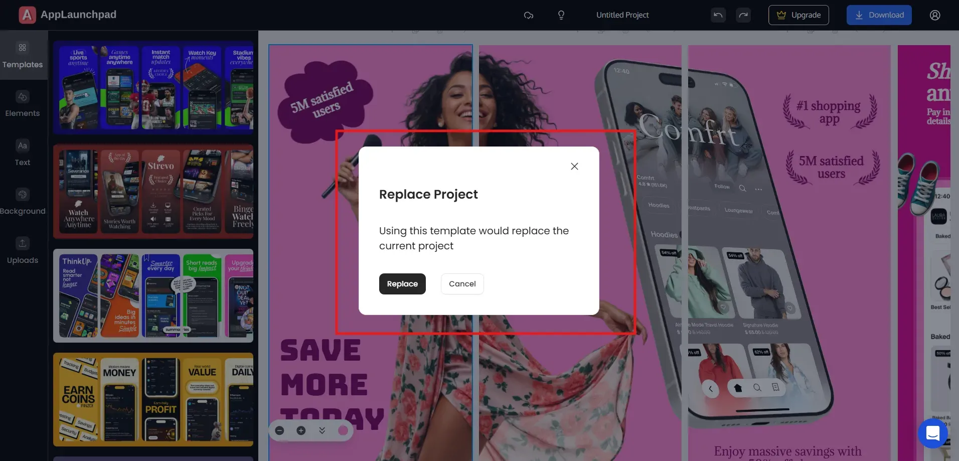 AppLaunchpad app screenshot replacement feature