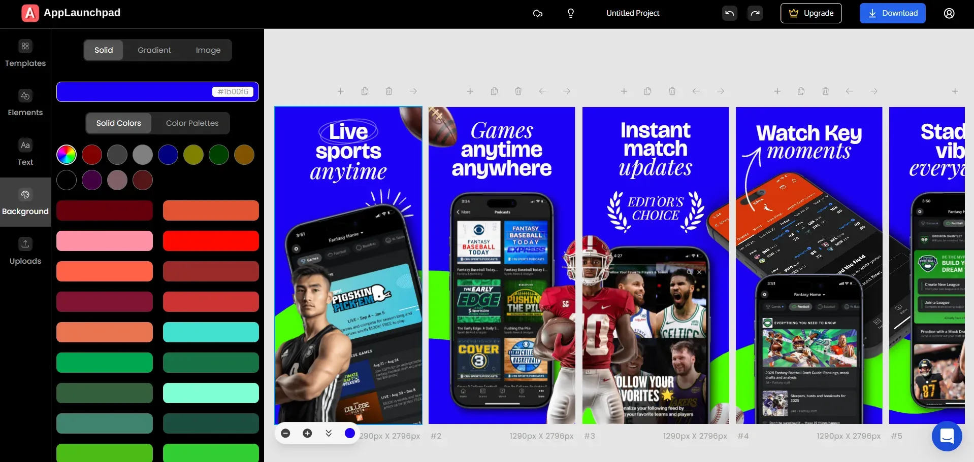 AppLaunchpad screenshot editor