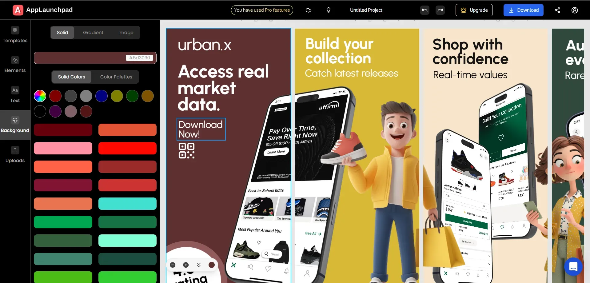  AppLaunchpad app screenshot editor interface