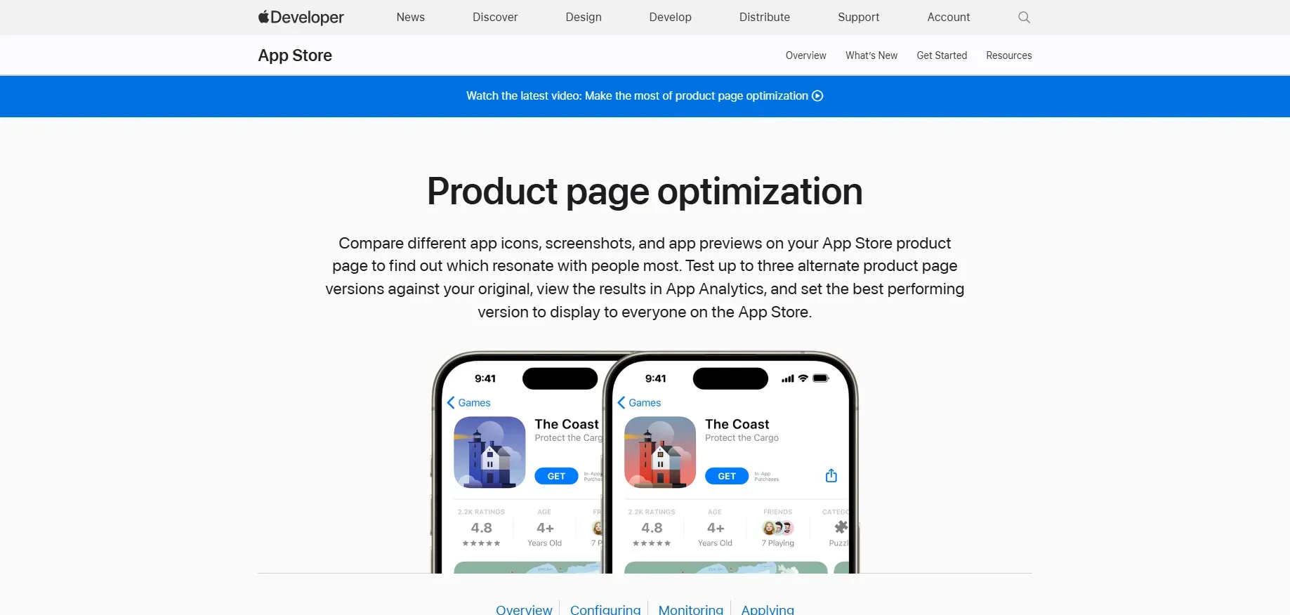 Apple product page optimization 
