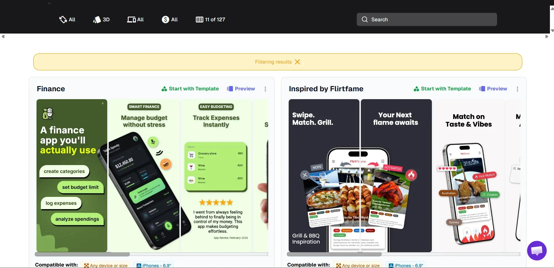AppScreens 3D device templates