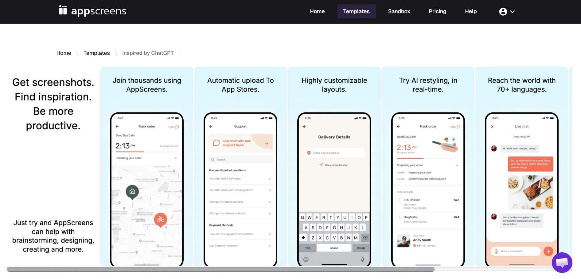 Appscreens app screenshot template