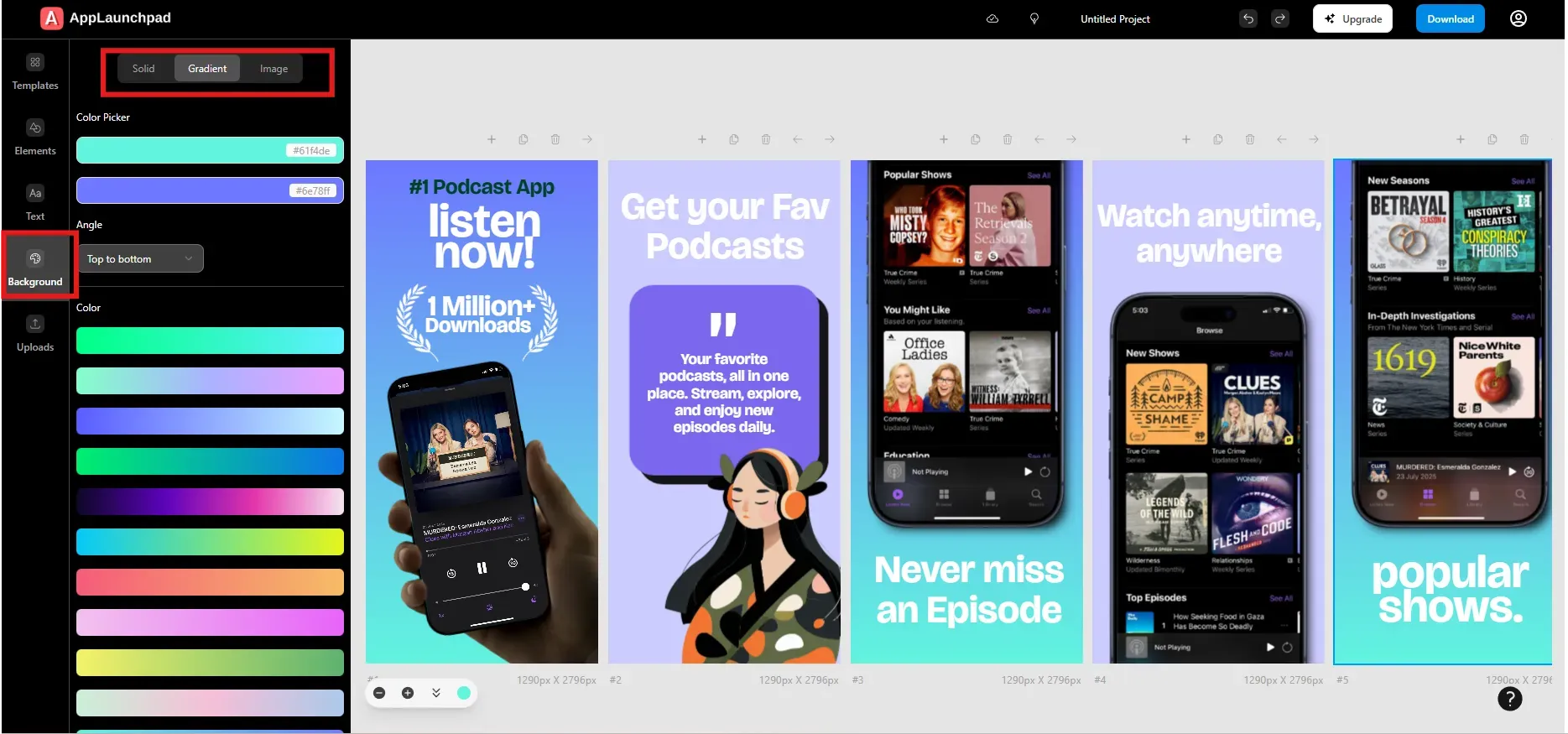 Apply Background Editing On App Store Screenshots In AppLaunchpad