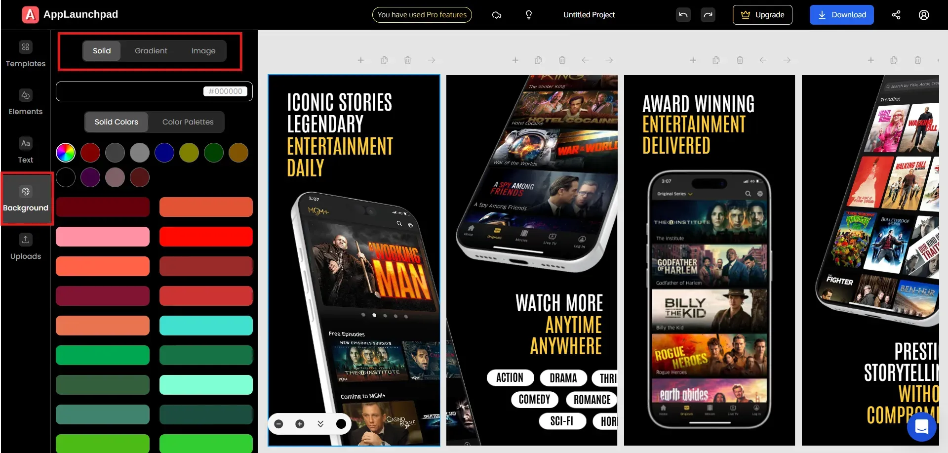 Change the color of screenshots