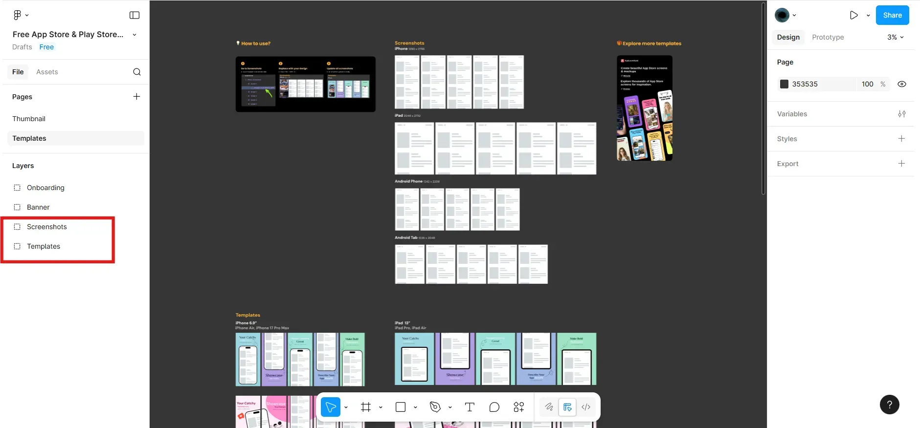 Navigate Layers While Creating App Store Screenshots In Figma