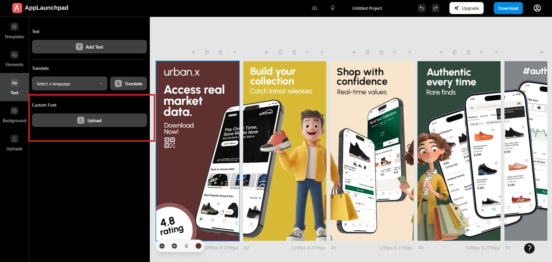 Custom fonts on AppLaunchpad