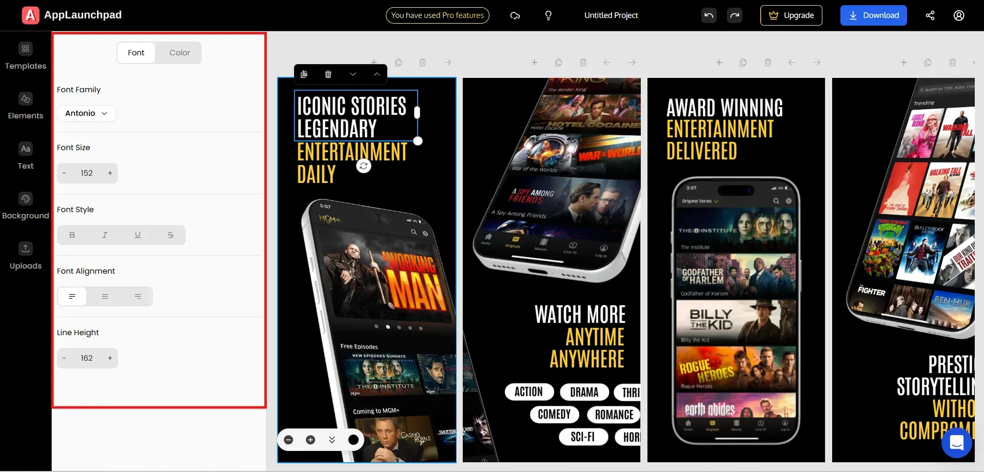Customize text captions