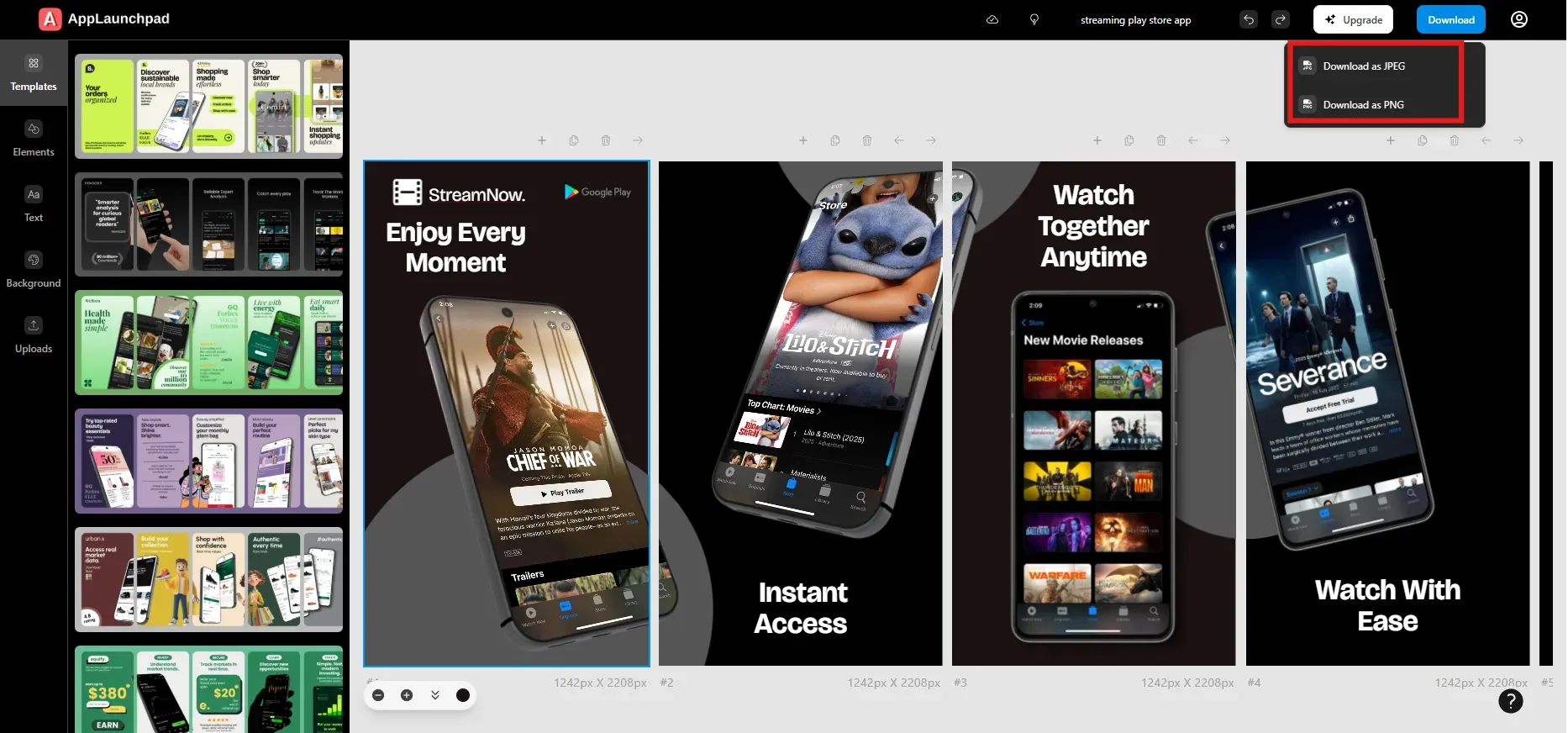 Download the play store screenshots