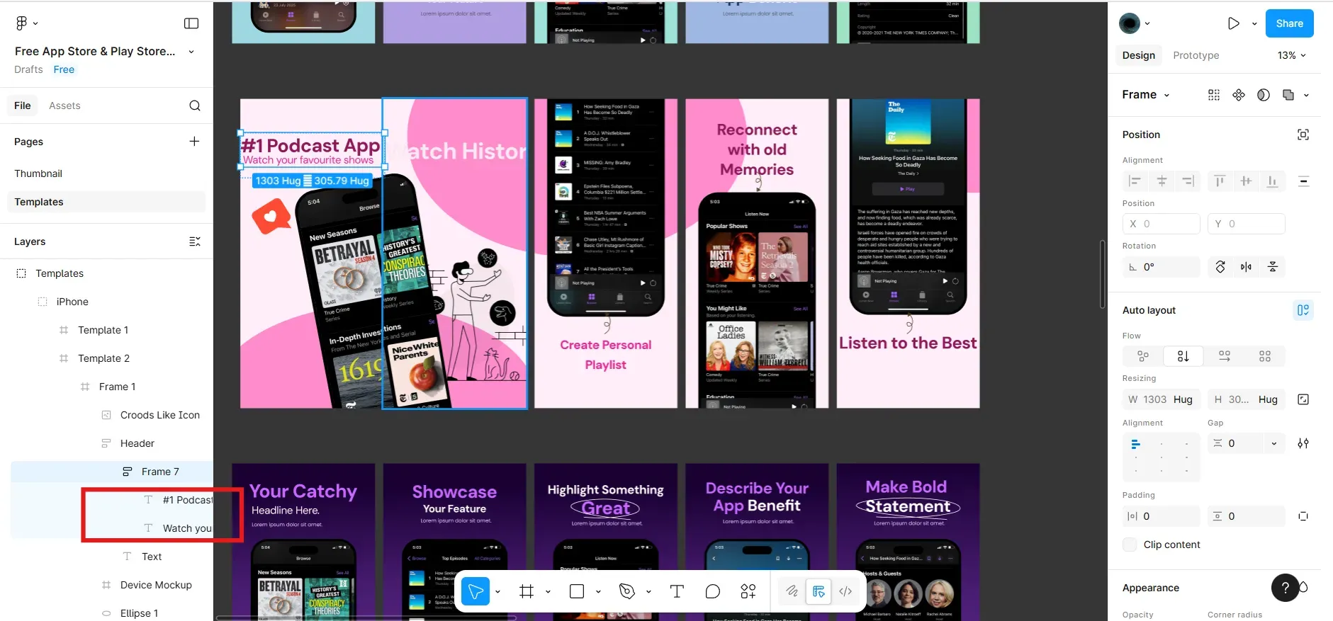 Edit Text Captions on App Store Screenshots In Figma