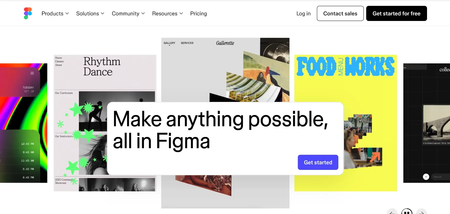 Landing page of Figma