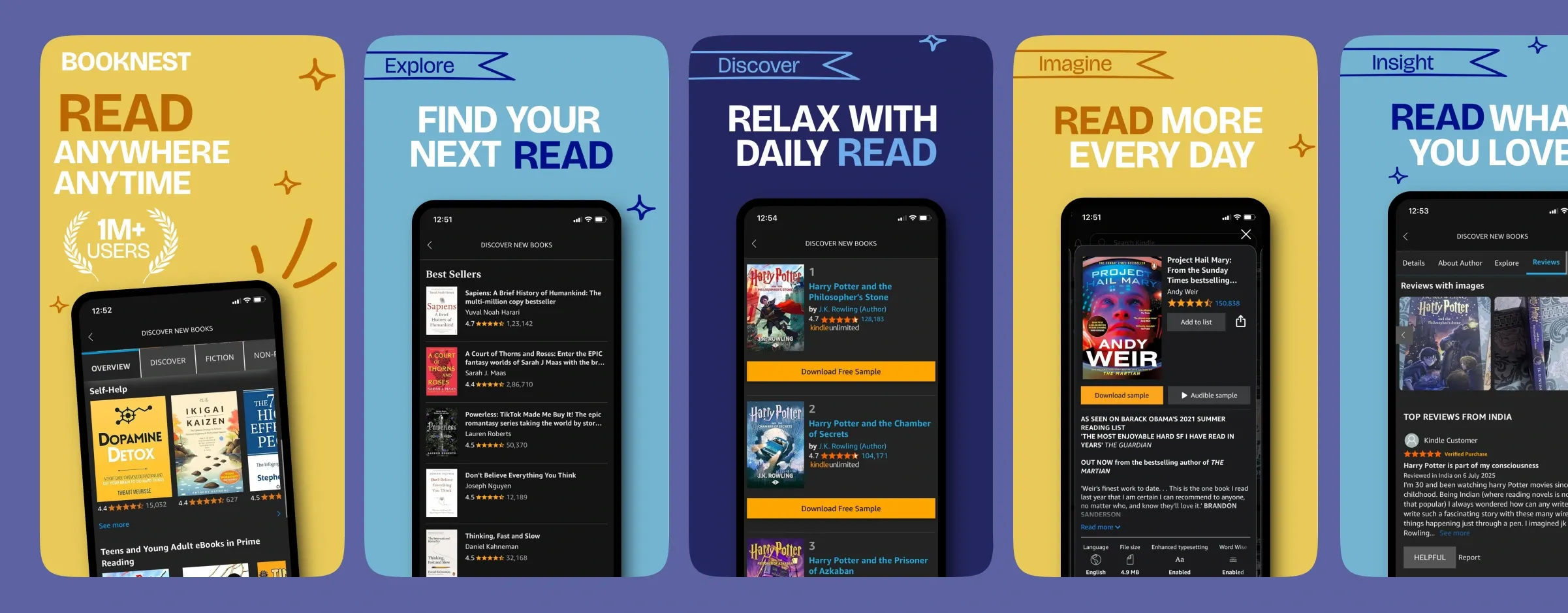 Highlight actual in-app screens 