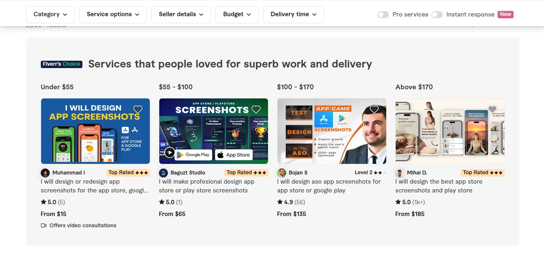Hiring a designer for app store screenshots