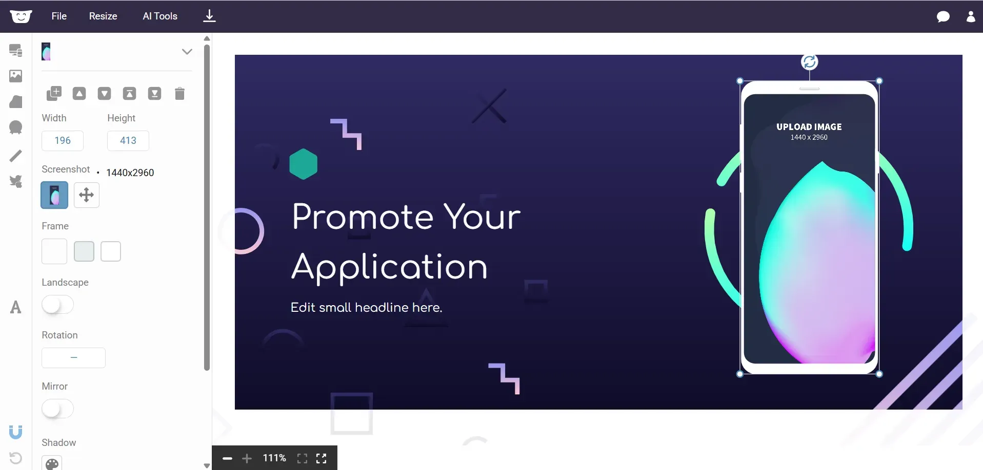 Hotpot.ai design editor
