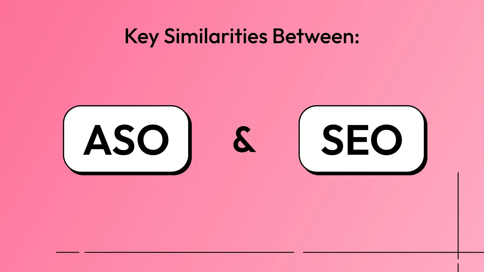 Graphic with the heading key similarities between ASO and SEO