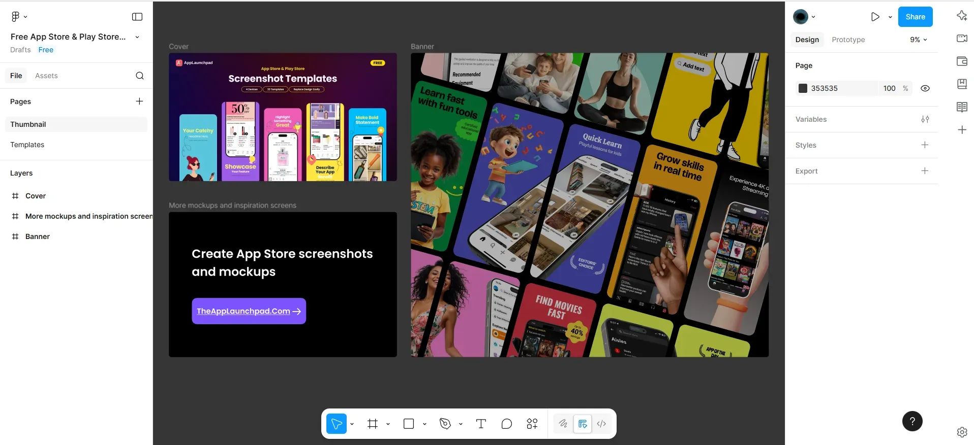 Open Template To Create App Store Screenshots In Figma