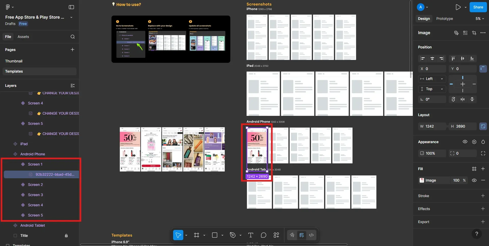 Paste app screen on first placeholder screen