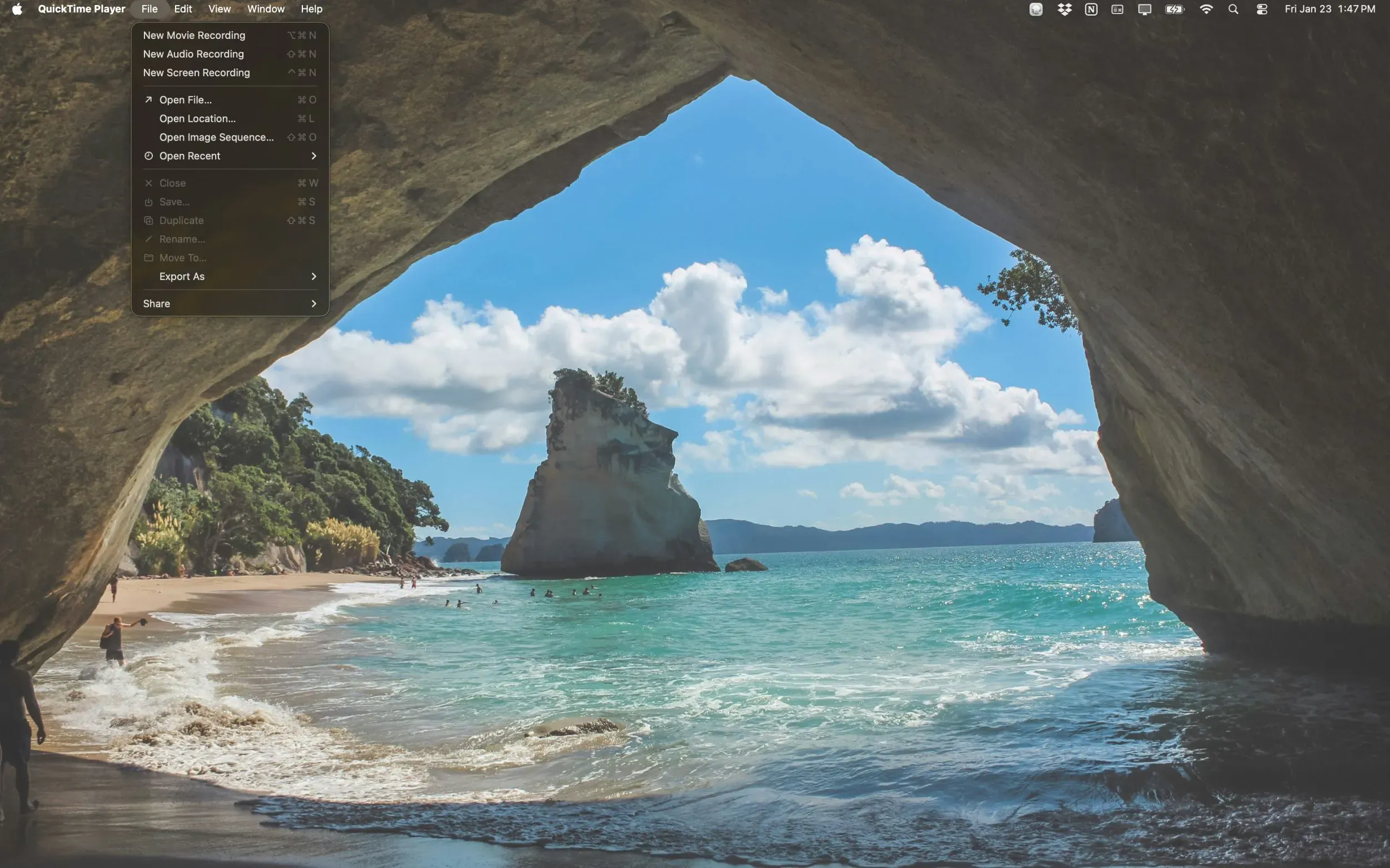 Quick time player video recording tool