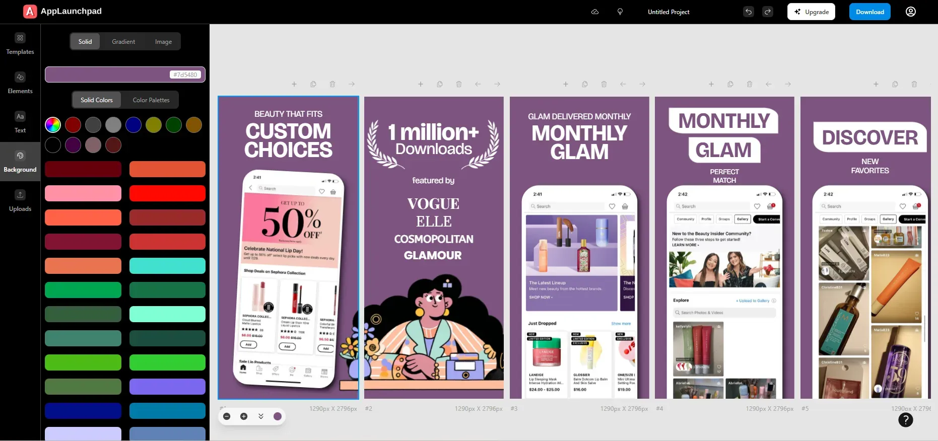 Using AppLaunchpad for app store screenshots