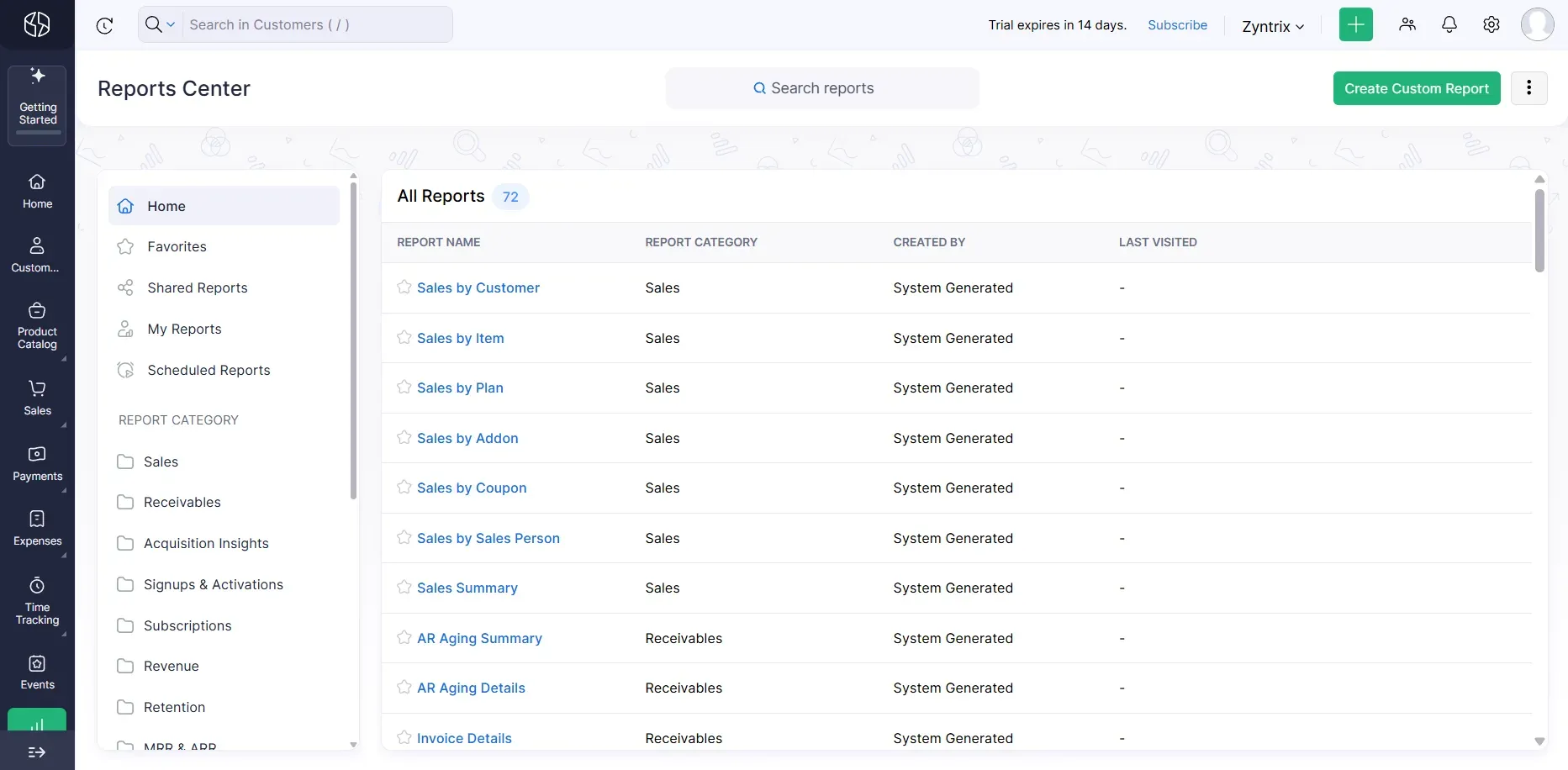 Zoho Billing in-app payments tool
