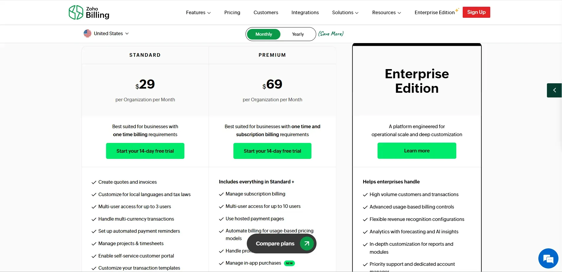 Zoho Billing Pricing