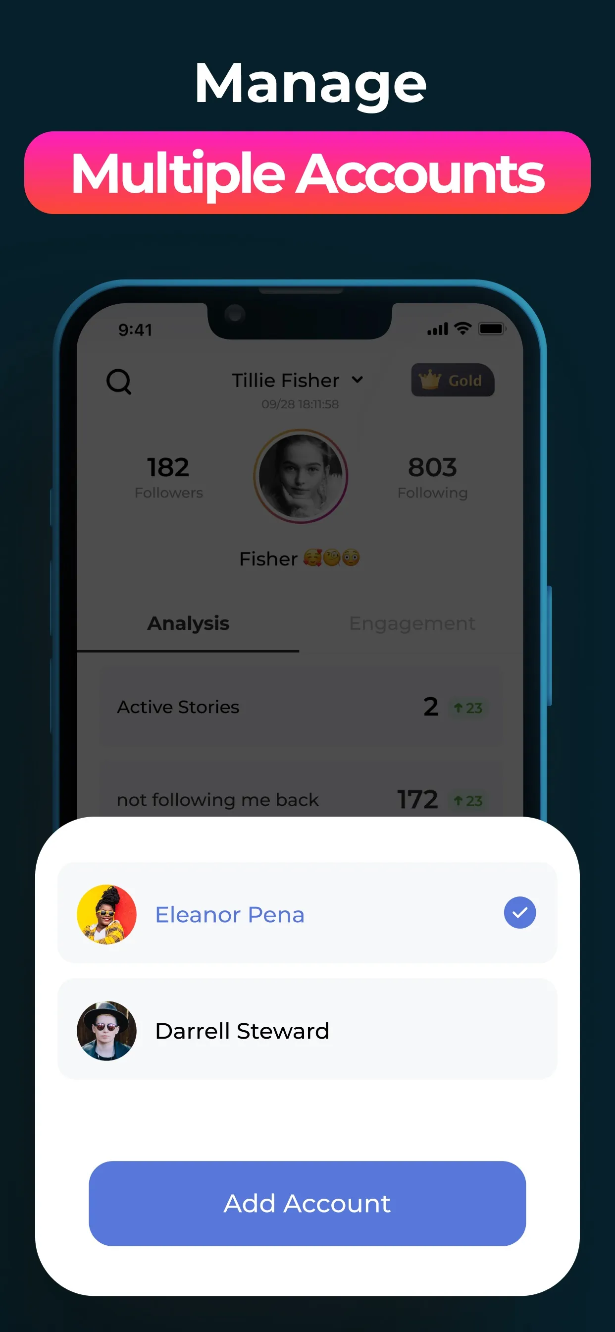 Followers Insights tracker iphone screenshot 7