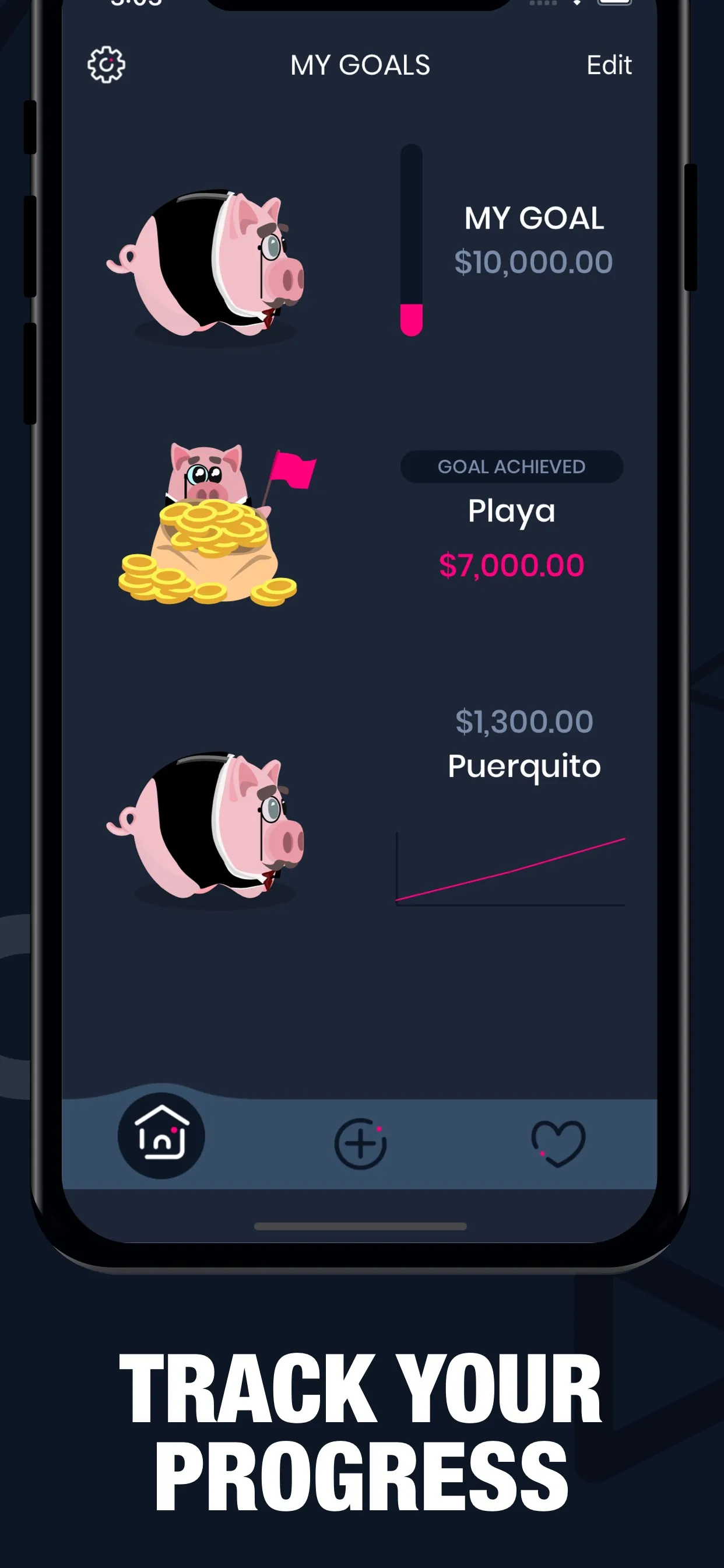 Piggy Goals: Money Saving iphone screenshot 5