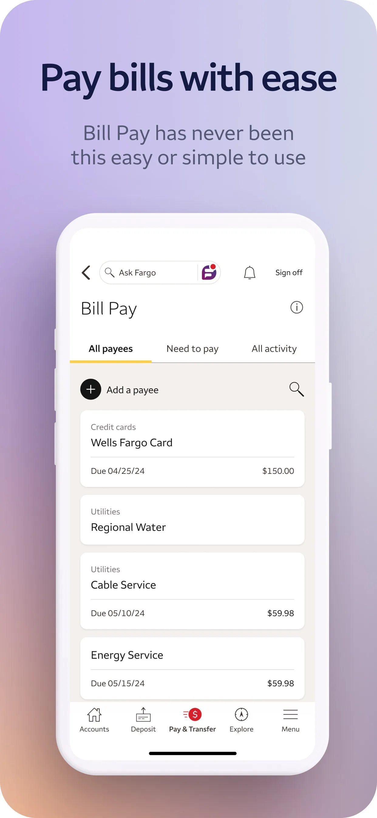 Wells Fargo Mobile® iphone screenshot 5