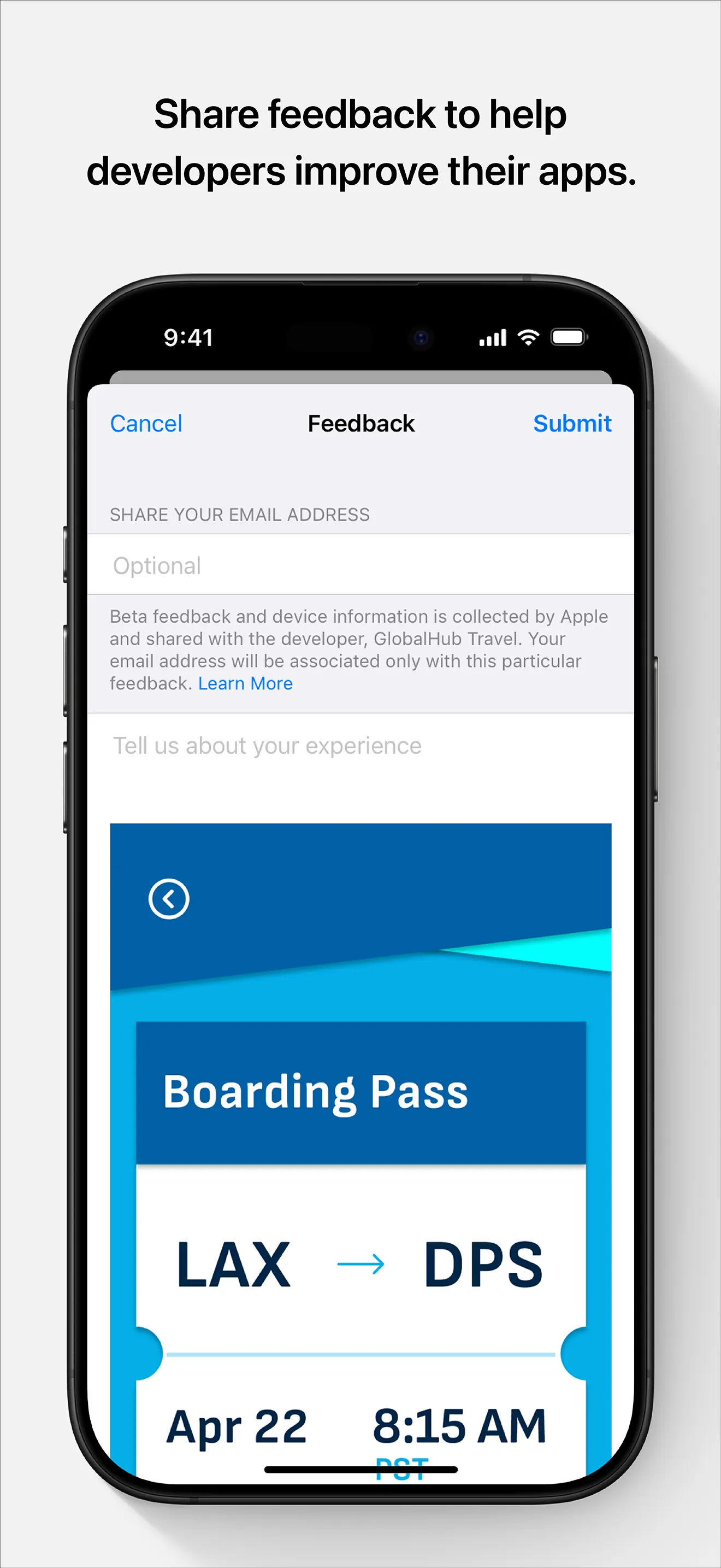 TestFlight iphone screenshot 3