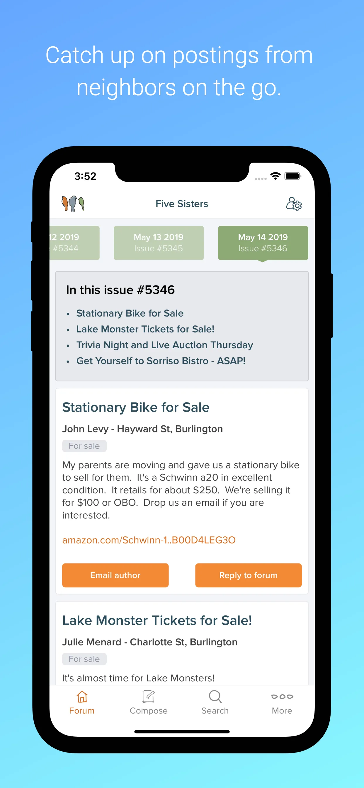Front Porch Forum iphone screenshot 1