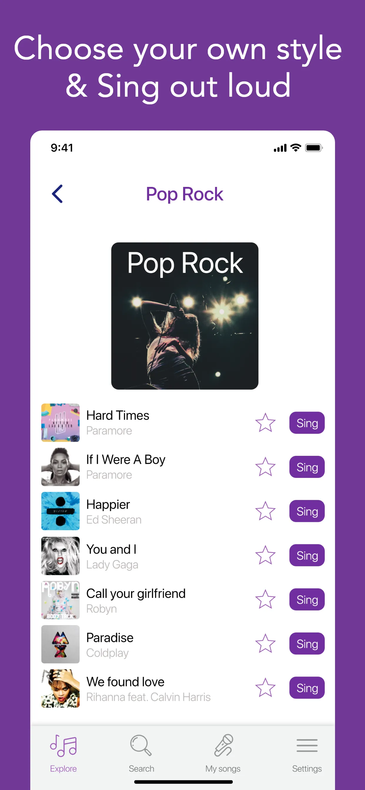 Sing Karaoke - Unlimited Songs iphone screenshot 3