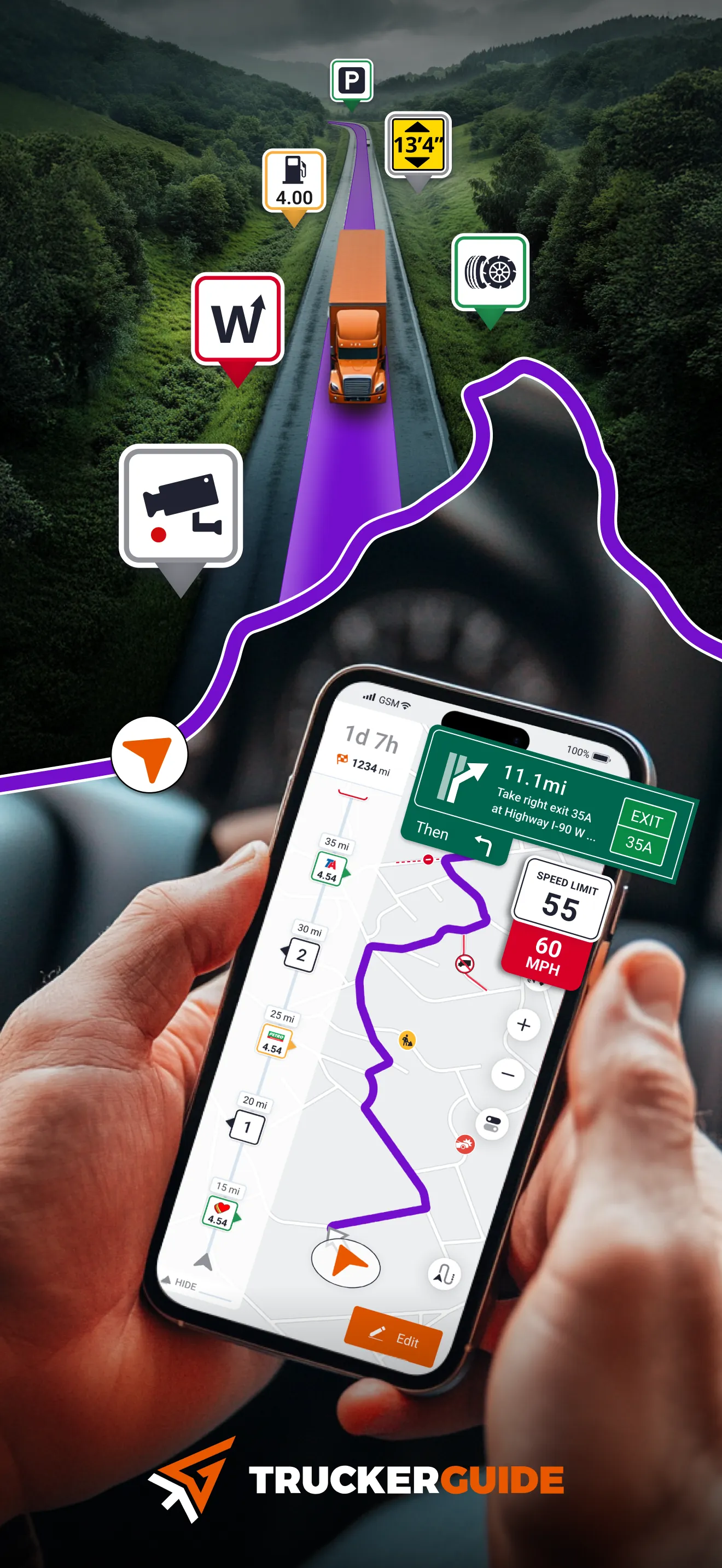 Trucker Guide: Truck GPS Maps iphone screenshot 2