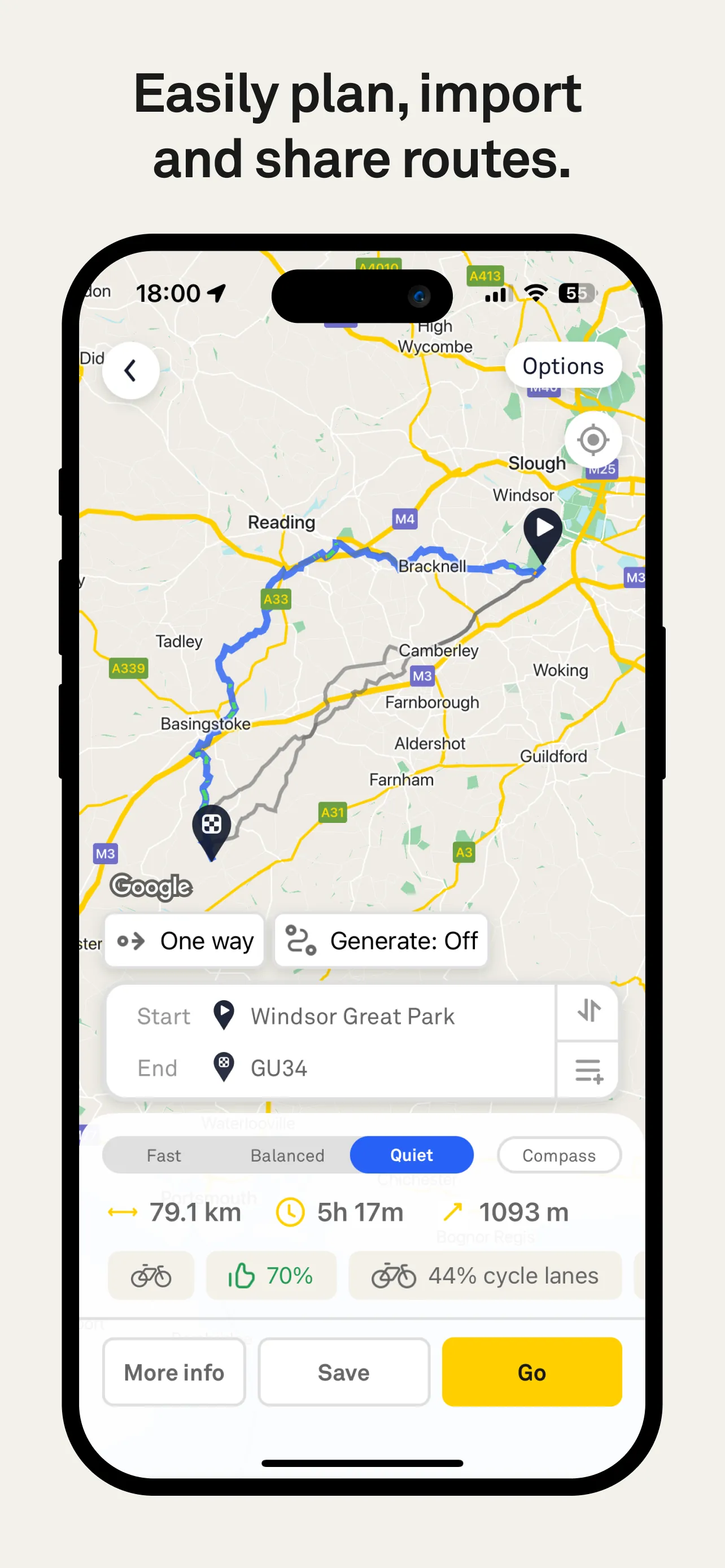 Beeline Bike Navigation iphone screenshot 2
