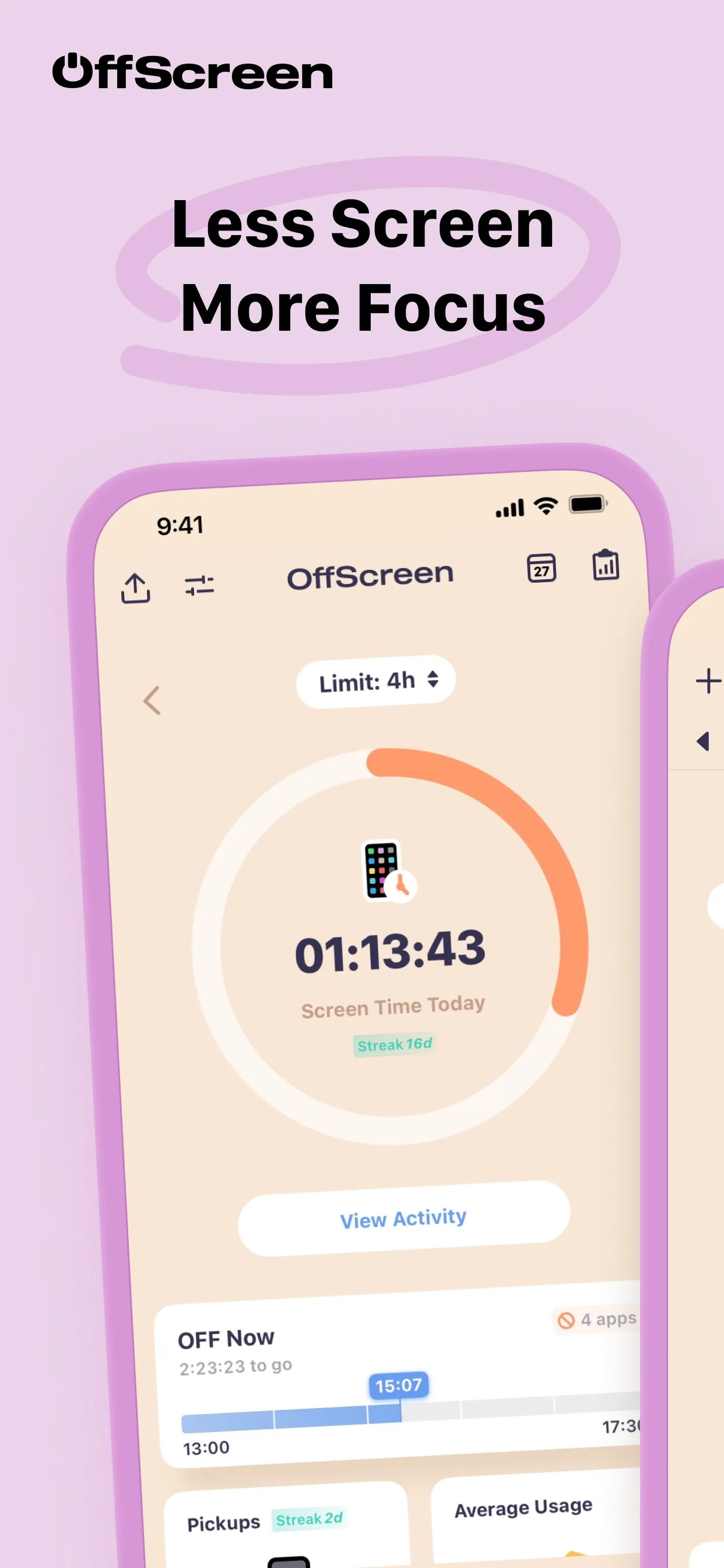 OffScreen: Screen Time Control iphone screenshot 1