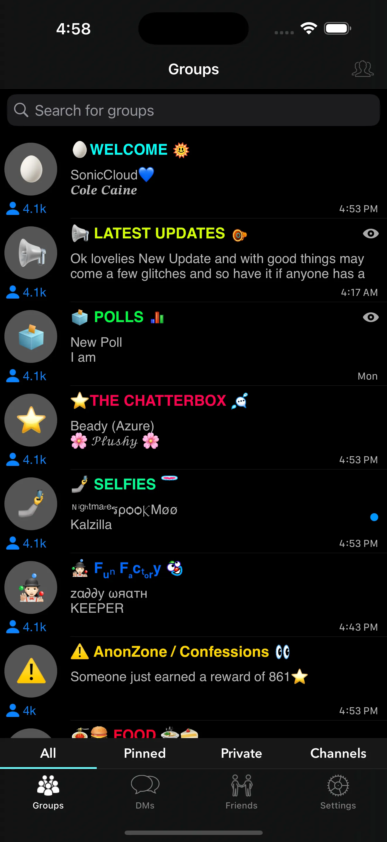 Eclipse - Chat Rooms iphone screenshot 1