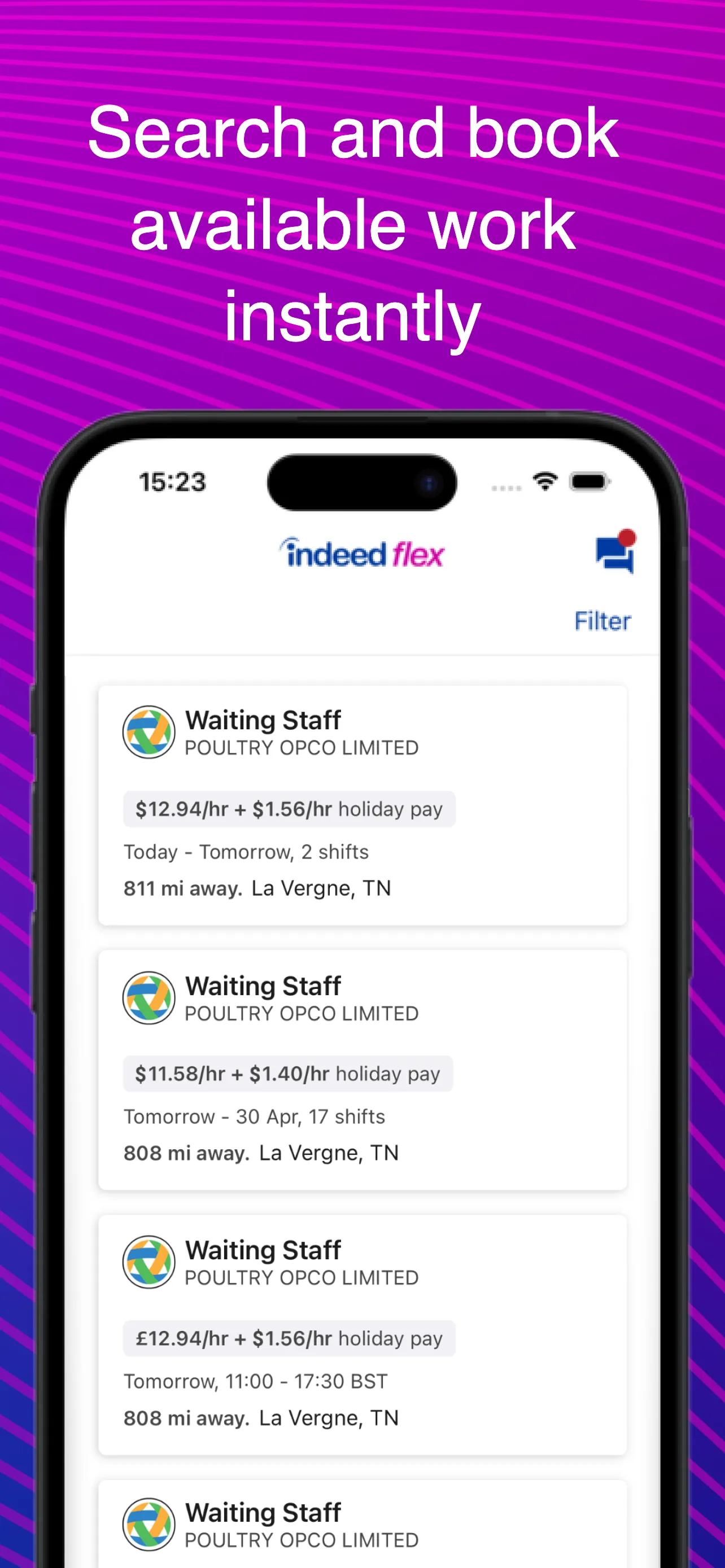 Indeed Flex - Job Search iphone screenshot 3