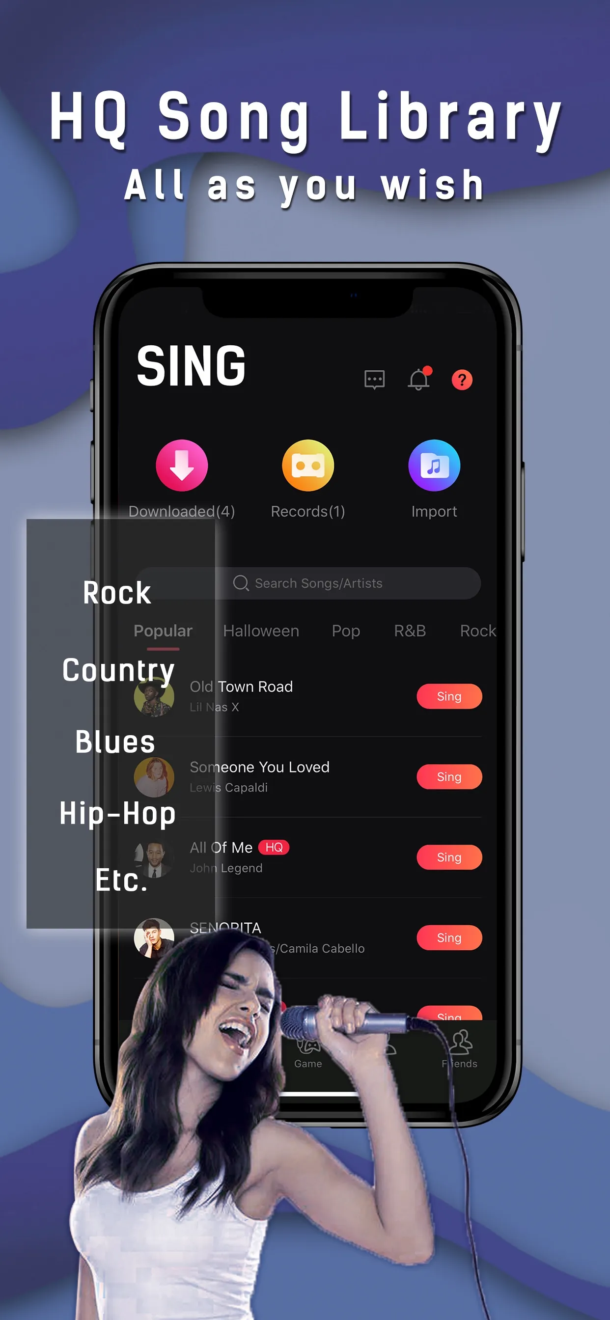 Sing（Vsing）: Karaoke Apps iphone screenshot 1