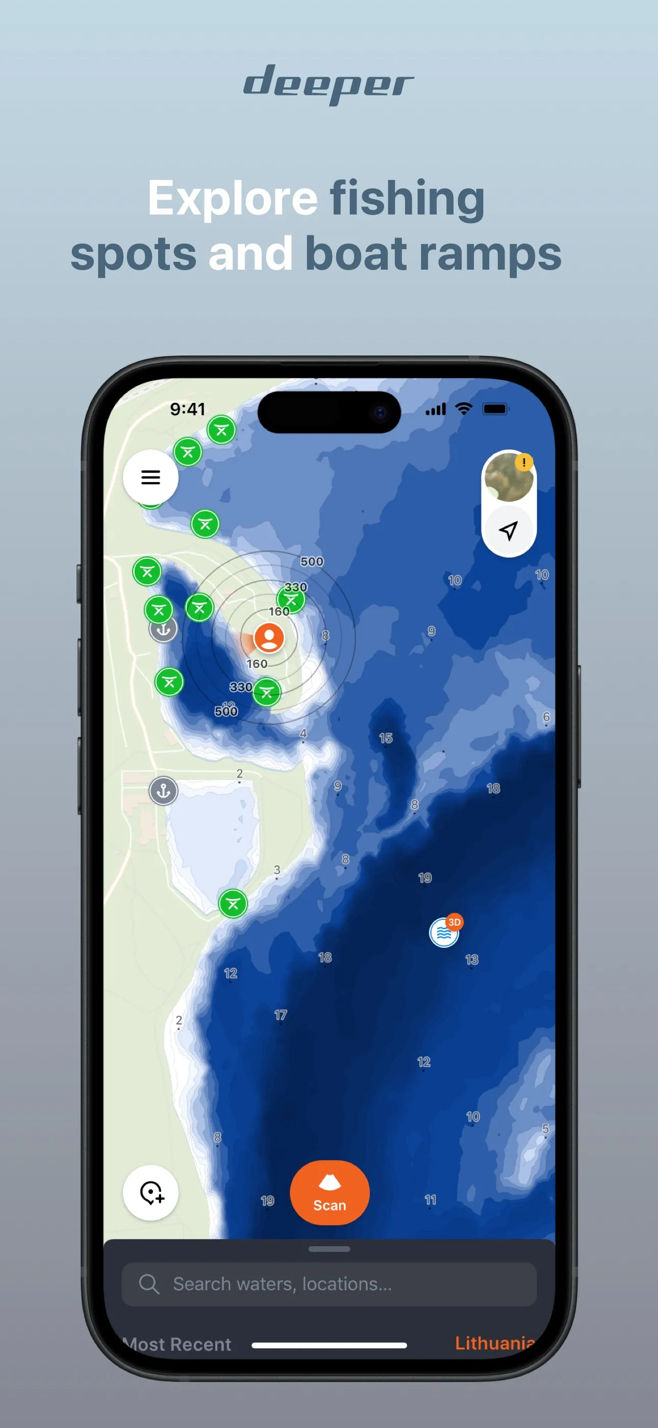 Fish Deeper - Fishing App iphone screenshot 2