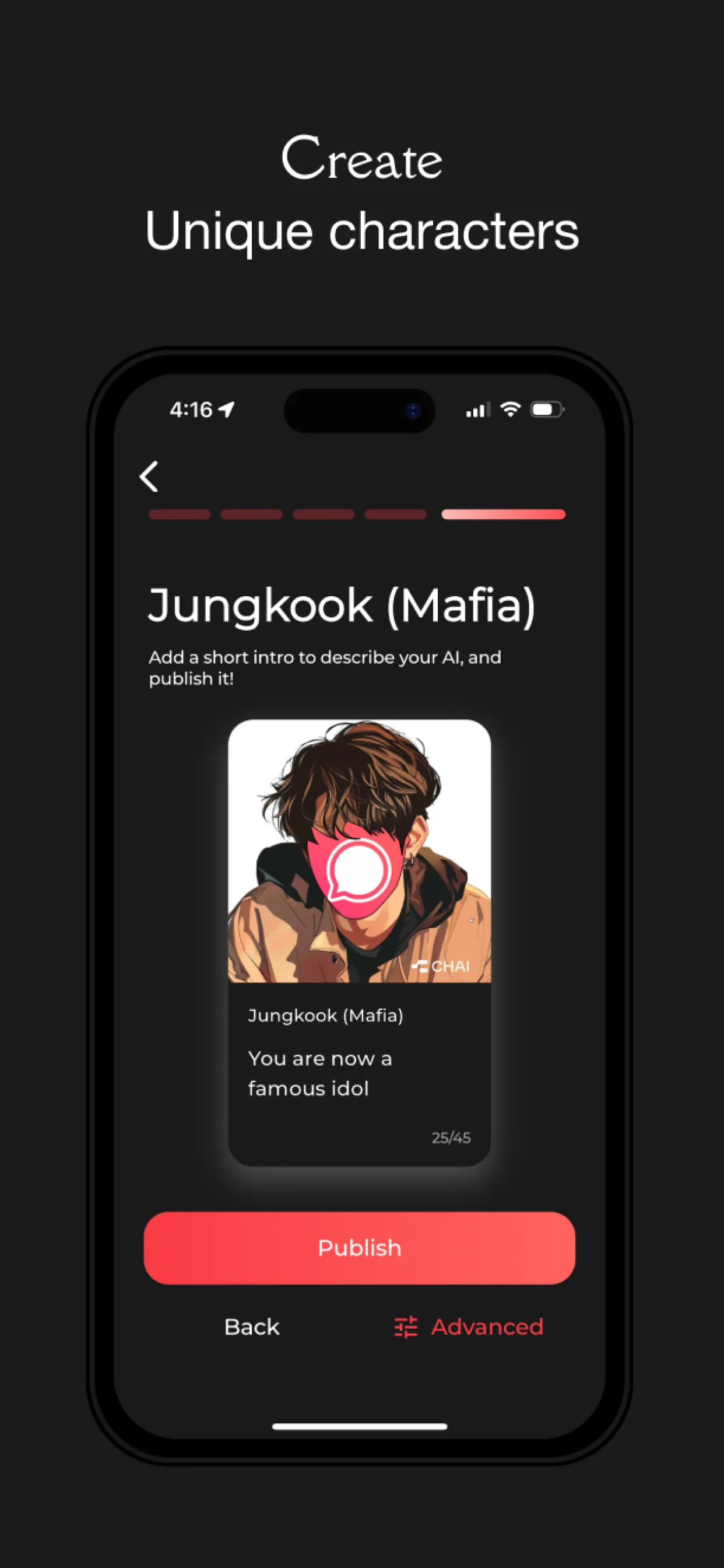 CHAI: Social AI Platform- Chat iphone screenshot 4