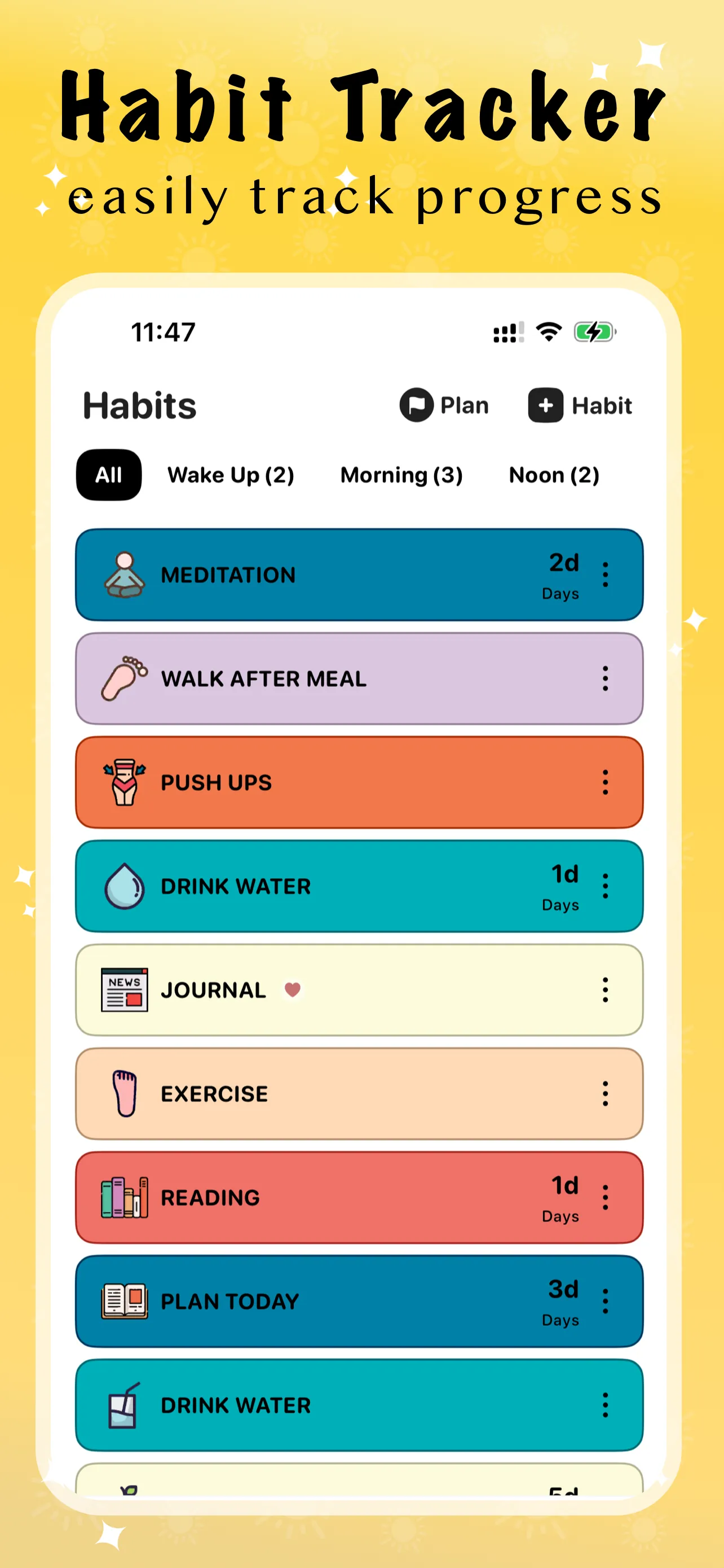 ShineDay - Habit Tracker iphone screenshot 3