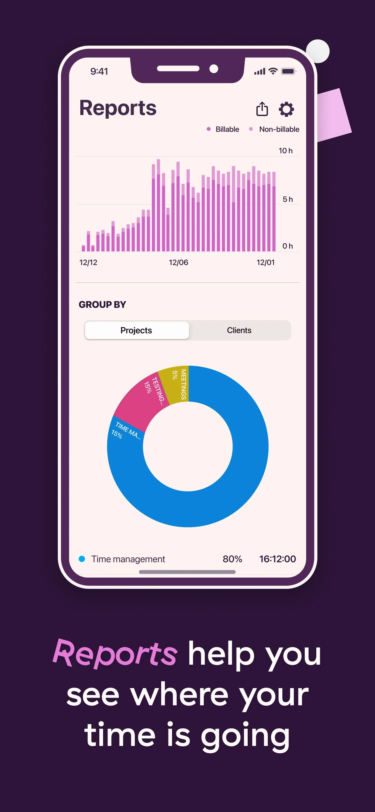 Toggl Track: Hours & Time Log iphone screenshot 4