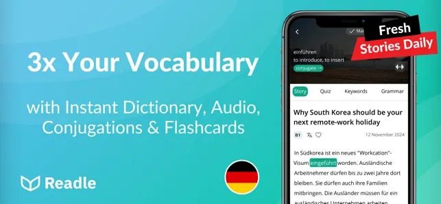 Learn German: News by Readle iphone screenshot 2
