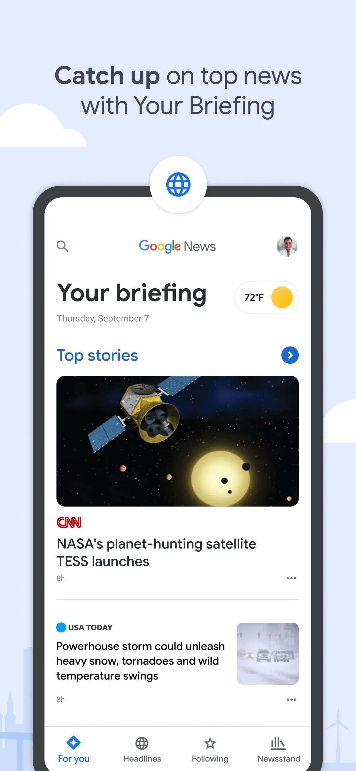 Google News iphone screenshot 1