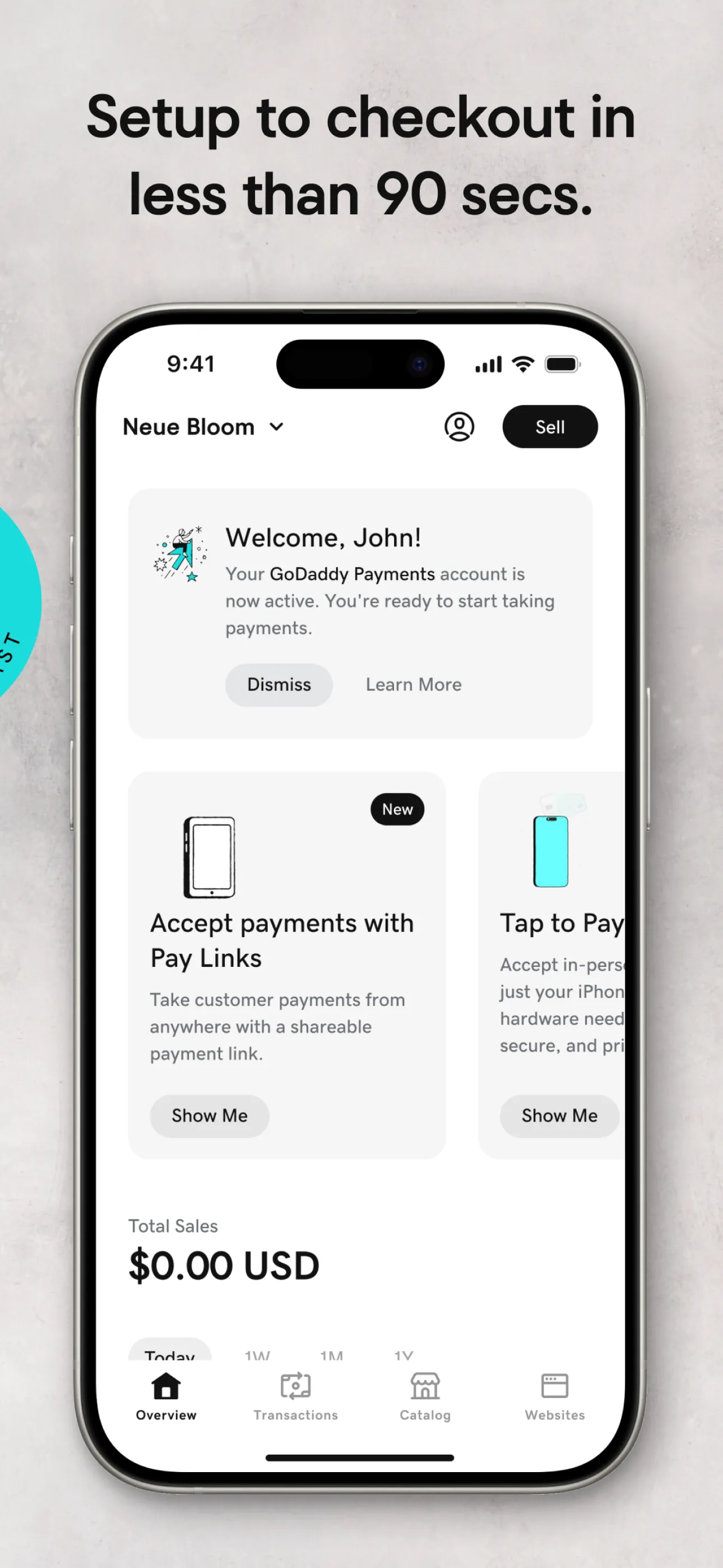 GoDaddy: POS & Tap to Pay iphone screenshot 2
