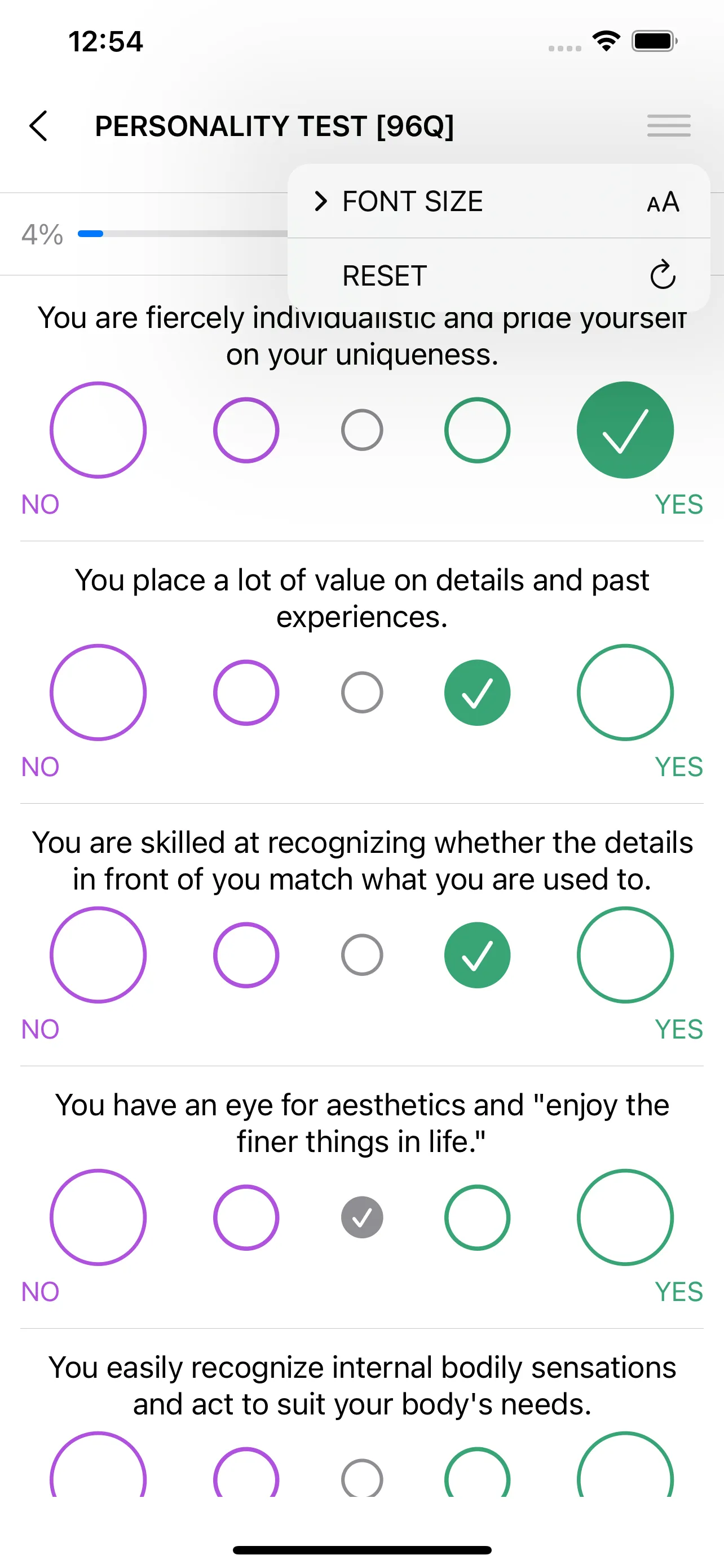 16 Personalities Test iphone screenshot 2