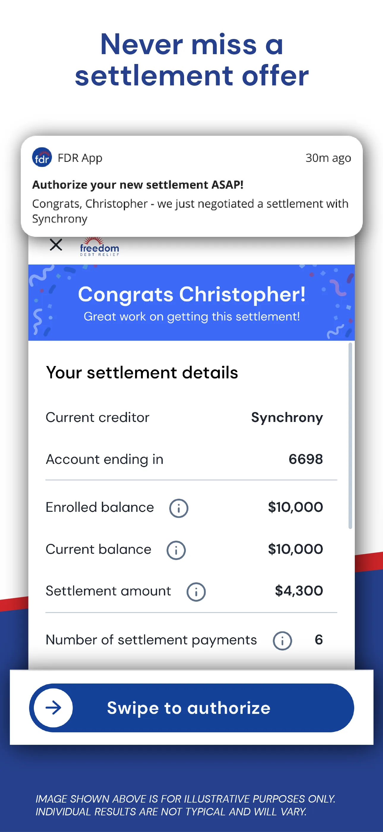 Freedom Debt Relief iphone screenshot 2
