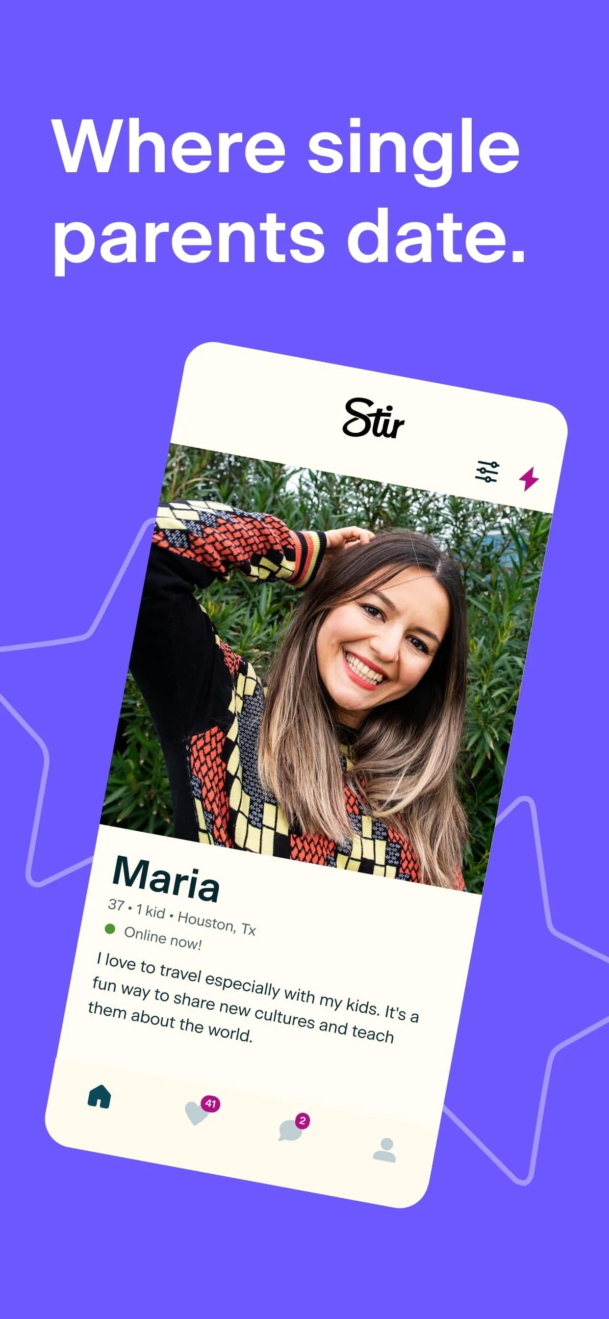 Stir: Single Parent Dating App iphone screenshot 1