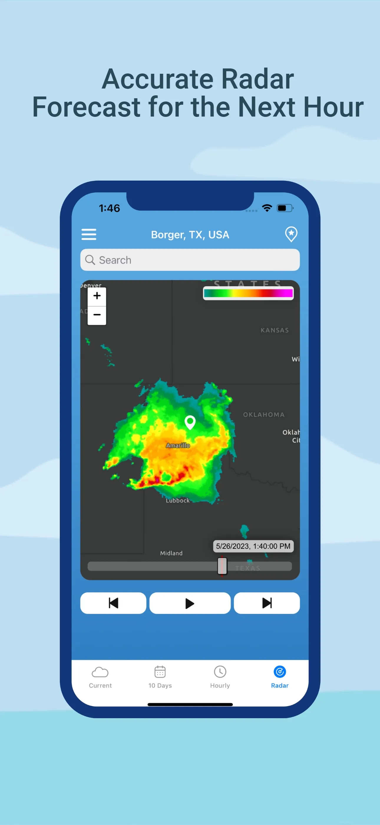 Dark Sky Tech Weather App iphone screenshot 5